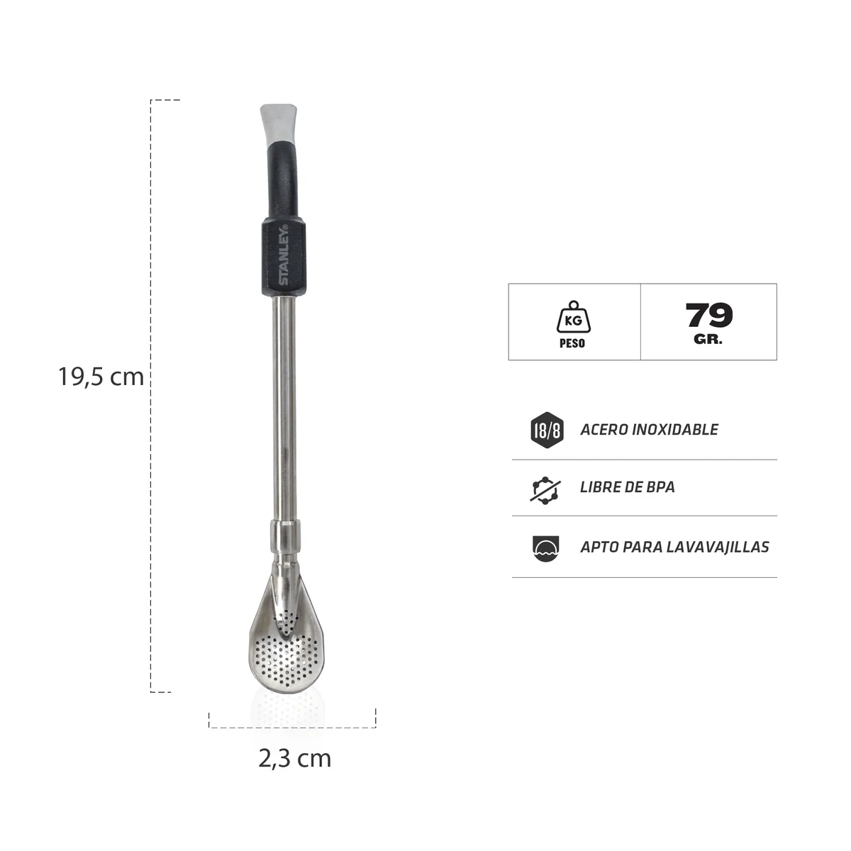 Bombilla para mate - Stanley - Spoon - Mates y Bombillas