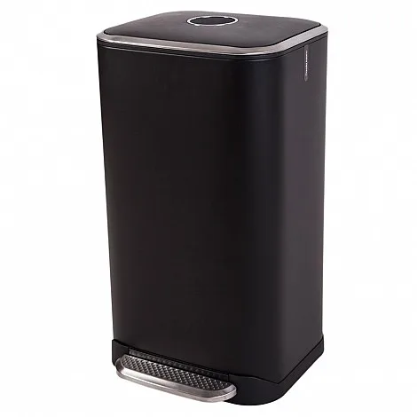 Cesto de Basura - Ac. Inoxidable- 32 lts - Negro - Cestos de basura