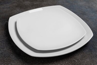 Plato POSTRE PORCELANA TSUJI-2400 - Porcelana-2400-linea cuadrada