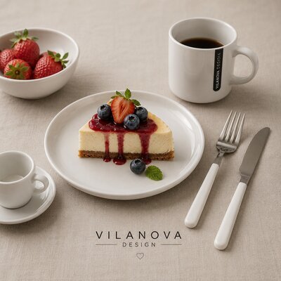 Plato Postre-Porcelana Tsuji-450 línea gastronómica - Porcelana-450-Línea gastronómica