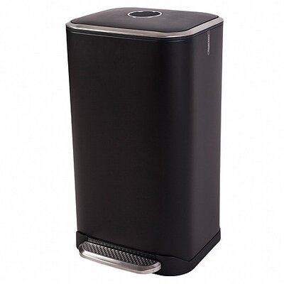 Cesto de Basura - Ac. Inoxidable- 32 lts - Negro - Cestos de basura